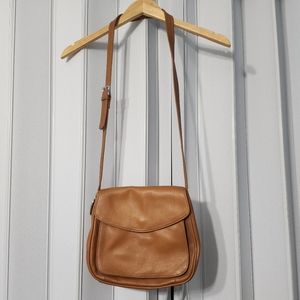 Tignanello Brown / Tan Crossbody Leather Bag EUC